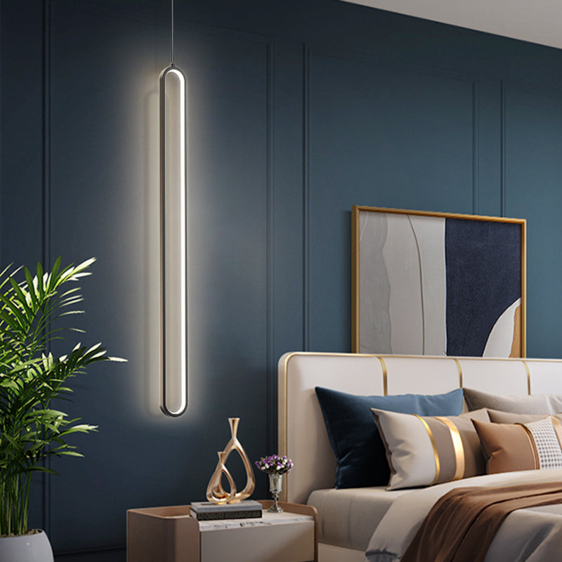 1-Light Wrought Iron Lighting Fixture Minimalism Pendant Light Kit for Bedroom