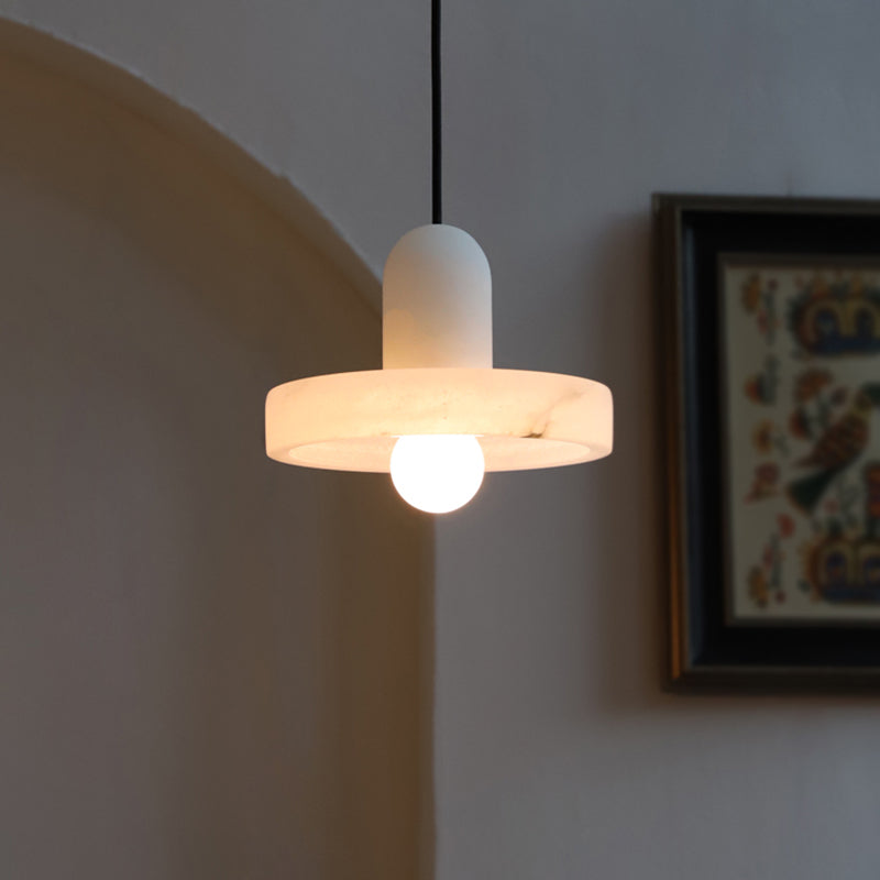 Éclairage suspendu de forme unique Marbre de style moderne 1 pendentif léger pour le chevet