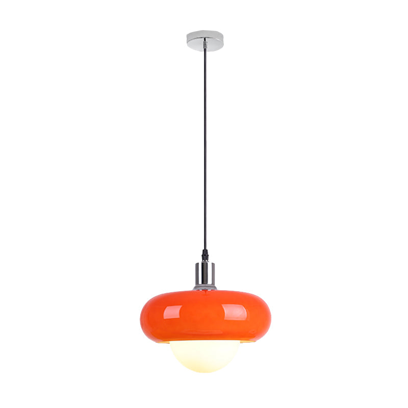 Nordic moderne 1-Light Pendant Light Drum Glass Prending Pendant Pendant Light for Bedroom