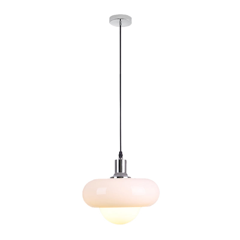 Nordic moderne 1-Light Pendant Light Drum Glass Prending Pendant Pendant Light for Bedroom