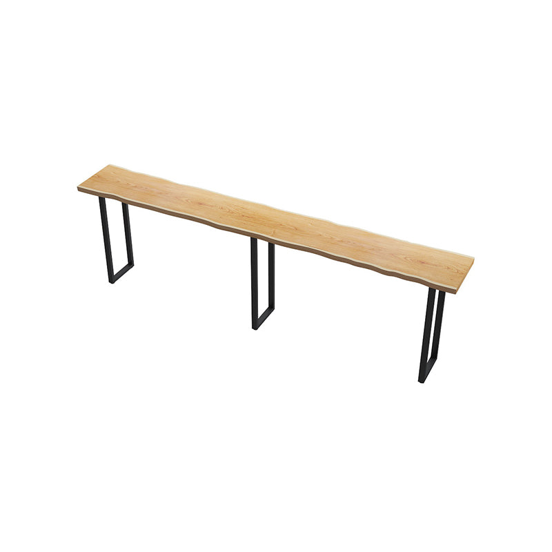 Sled Natural Wood Bistro Accent Dining Table Modern Rectangle Pub Height Dining Table