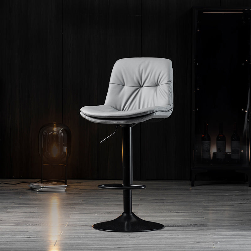 Taburete de Bar giratorio ajustable para interiores, taburete con respaldo y reposapiés, taburete para mostrador