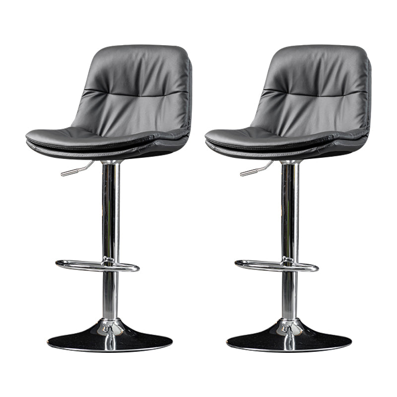 Taburete de Bar giratorio ajustable para interiores, taburete con respaldo y reposapiés, taburete para mostrador