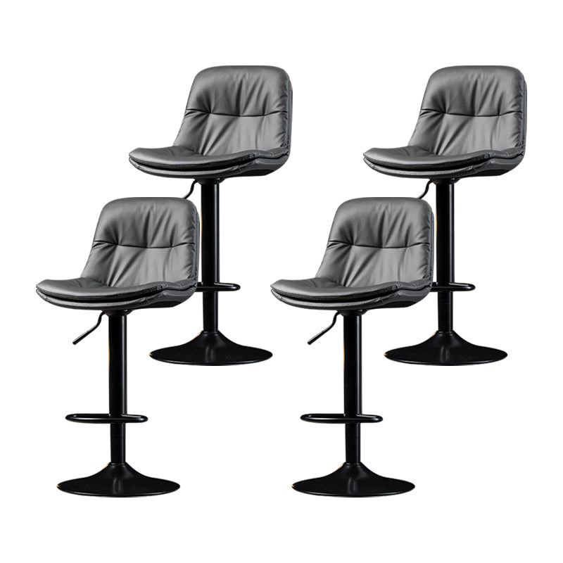 Taburete de Bar giratorio ajustable para interiores, taburete con respaldo y reposapiés, taburete para mostrador