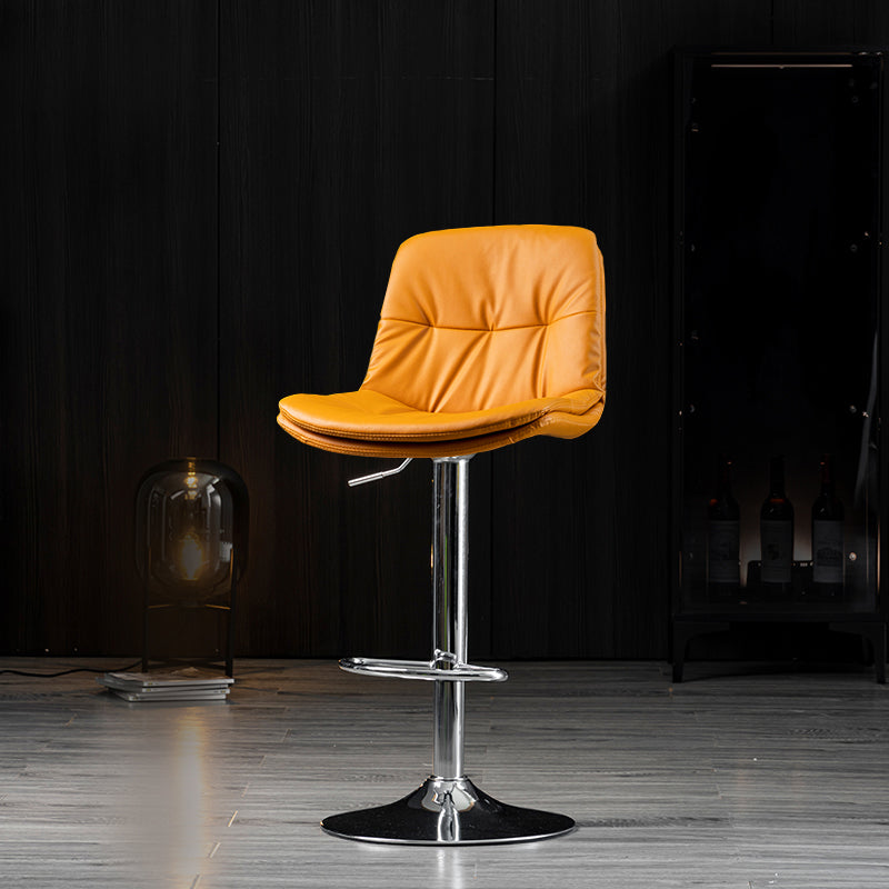 Taburete de Bar giratorio ajustable para interiores, taburete con respaldo y reposapiés, taburete para mostrador
