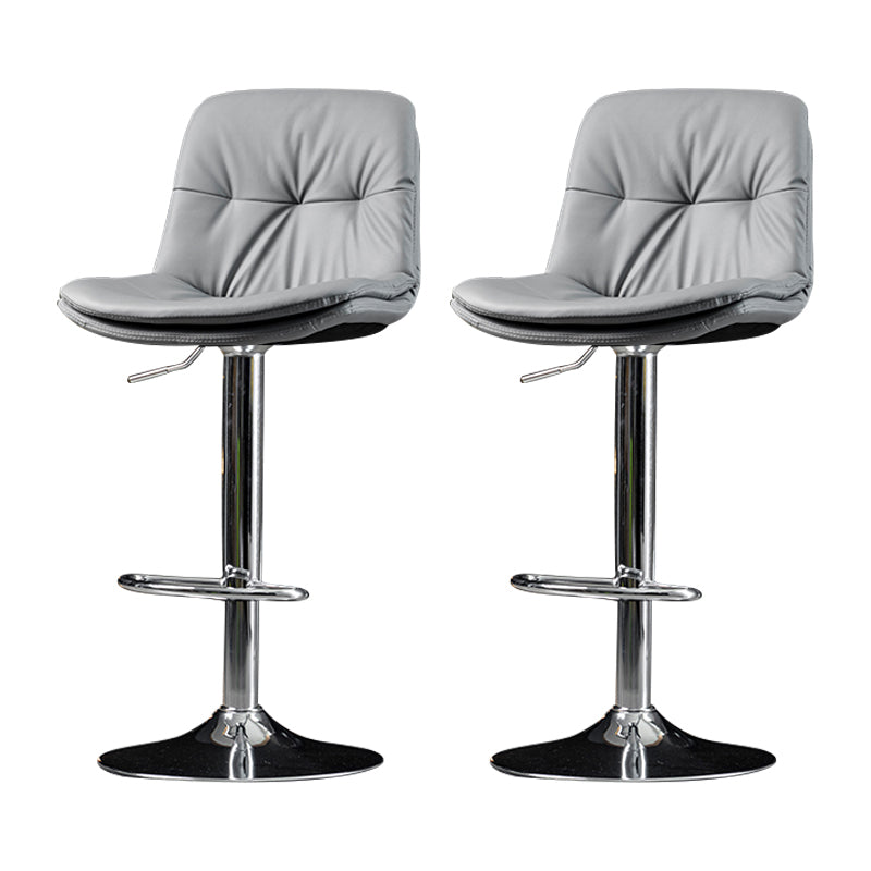 Taburete de Bar giratorio ajustable para interiores, taburete con respaldo y reposapiés, taburete para mostrador