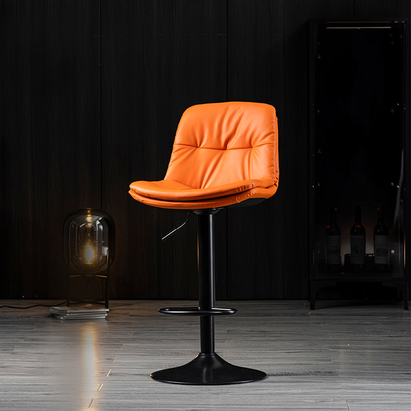 Taburete de Bar giratorio ajustable para interiores, taburete con respaldo y reposapiés, taburete para mostrador