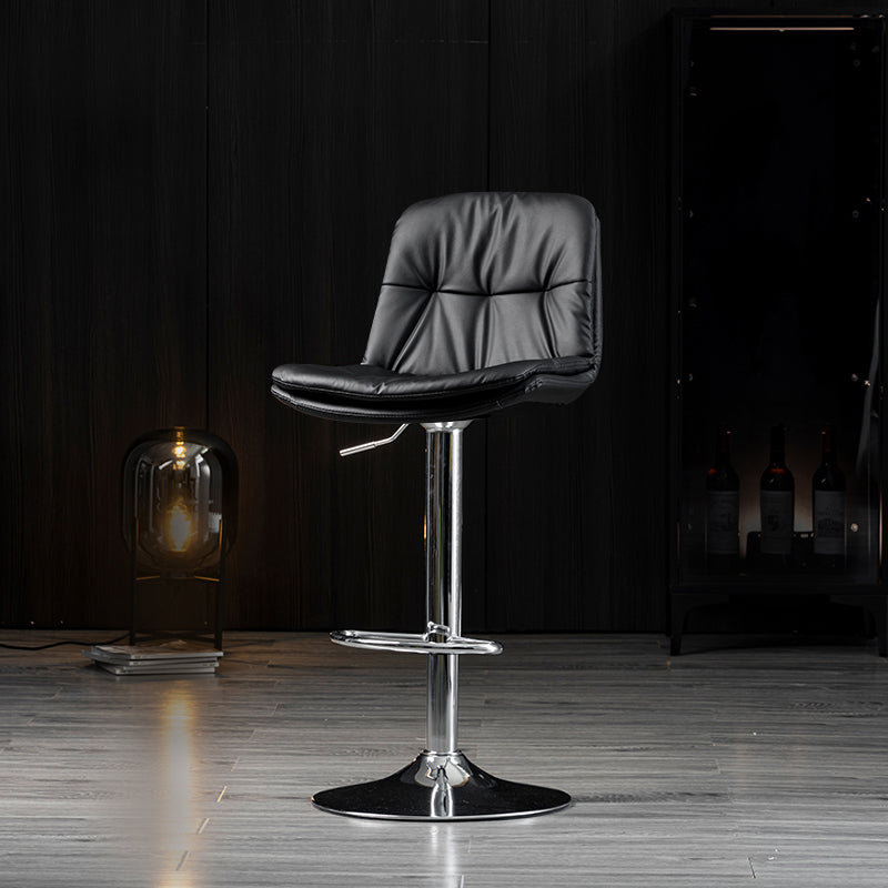 Taburete de Bar giratorio ajustable para interiores, taburete con respaldo y reposapiés, taburete para mostrador