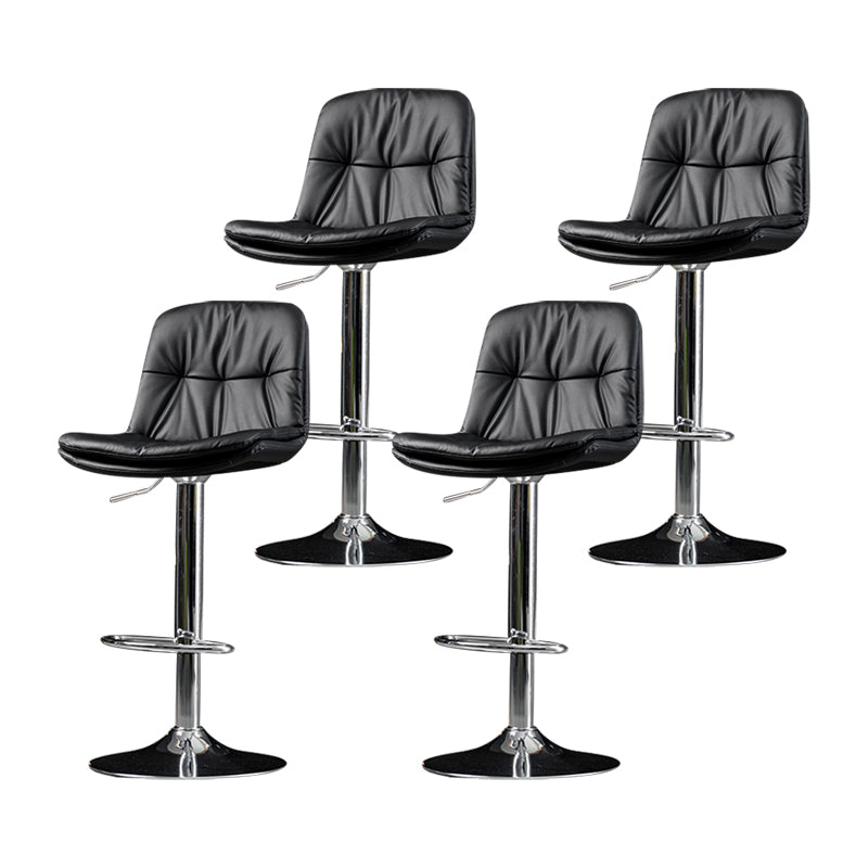 Taburete de Bar giratorio ajustable para interiores, taburete con respaldo y reposapiés, taburete para mostrador