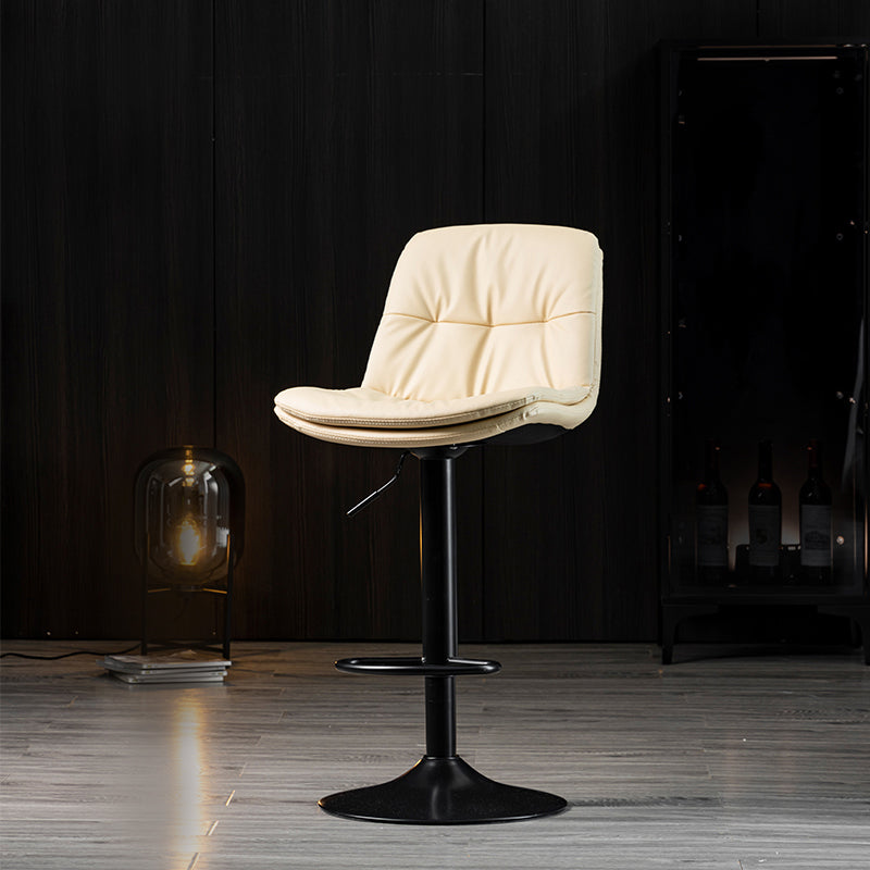 Taburete de Bar giratorio ajustable para interiores, taburete con respaldo y reposapiés, taburete para mostrador