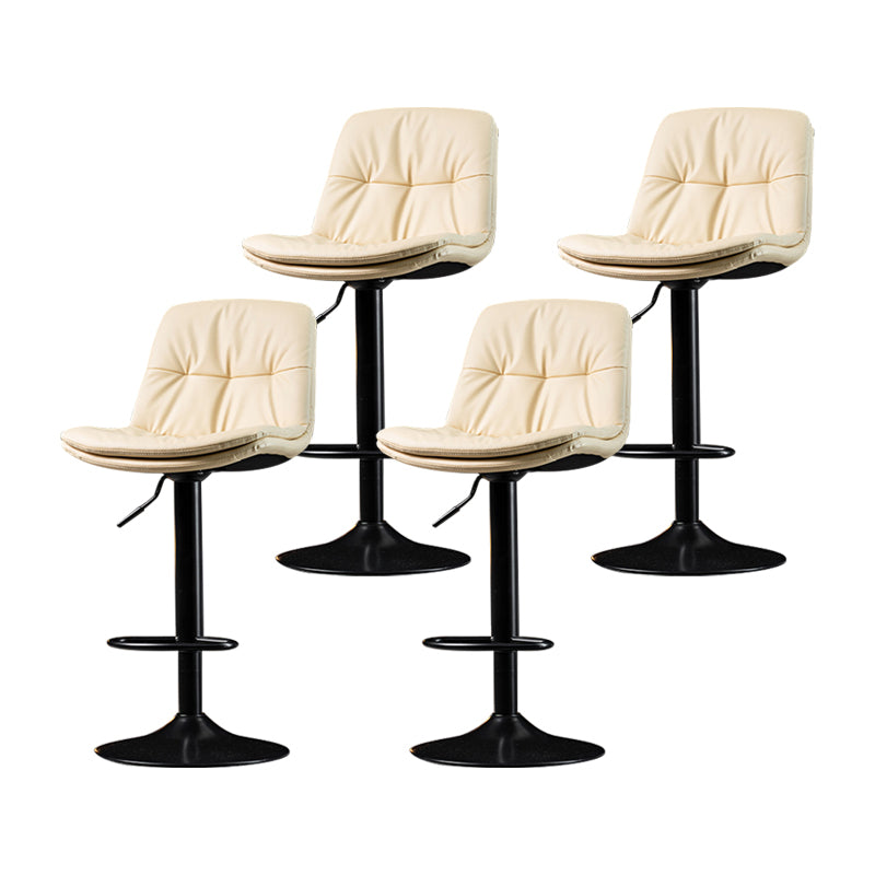 Taburete de Bar giratorio ajustable para interiores, taburete con respaldo y reposapiés, taburete para mostrador