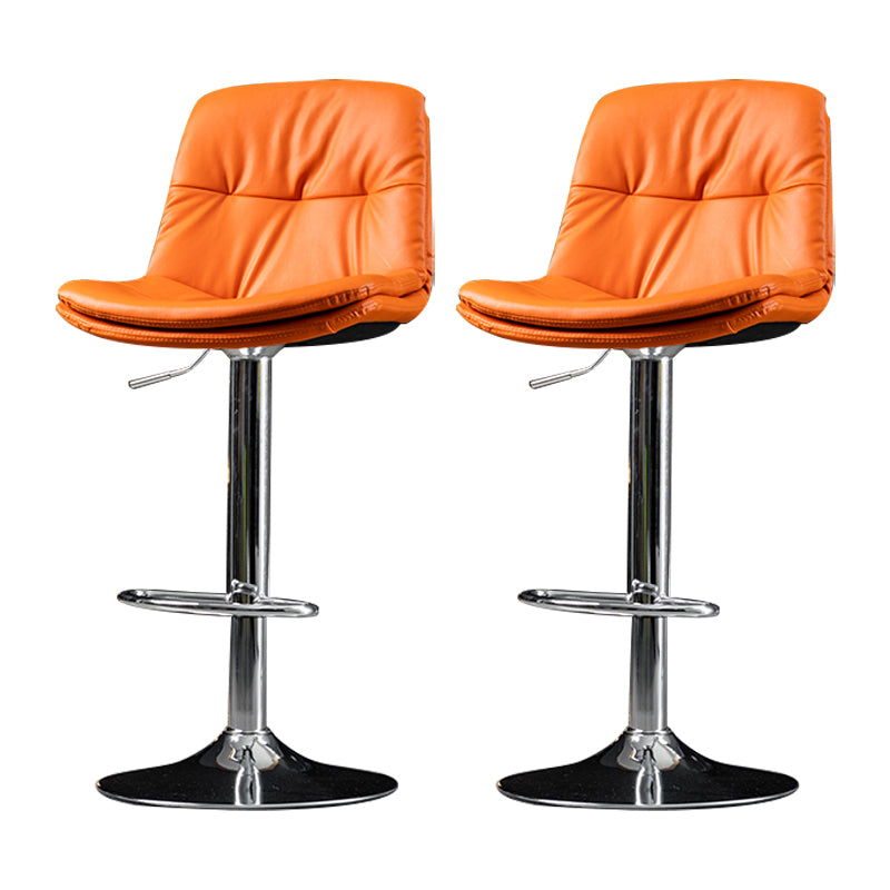 Taburete de Bar giratorio ajustable para interiores, taburete con respaldo y reposapiés, taburete para mostrador