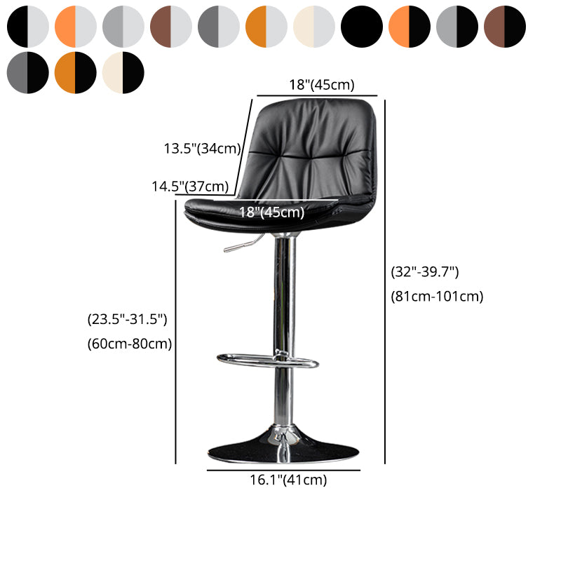 Taburete de Bar giratorio ajustable para interiores, taburete con respaldo y reposapiés, taburete para mostrador