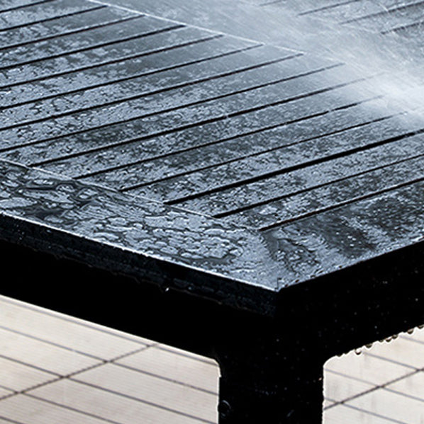 Metal Rectangle Fixed Table Bistro Bar Desk Outdoor Modern Bar Height Cocktail Table