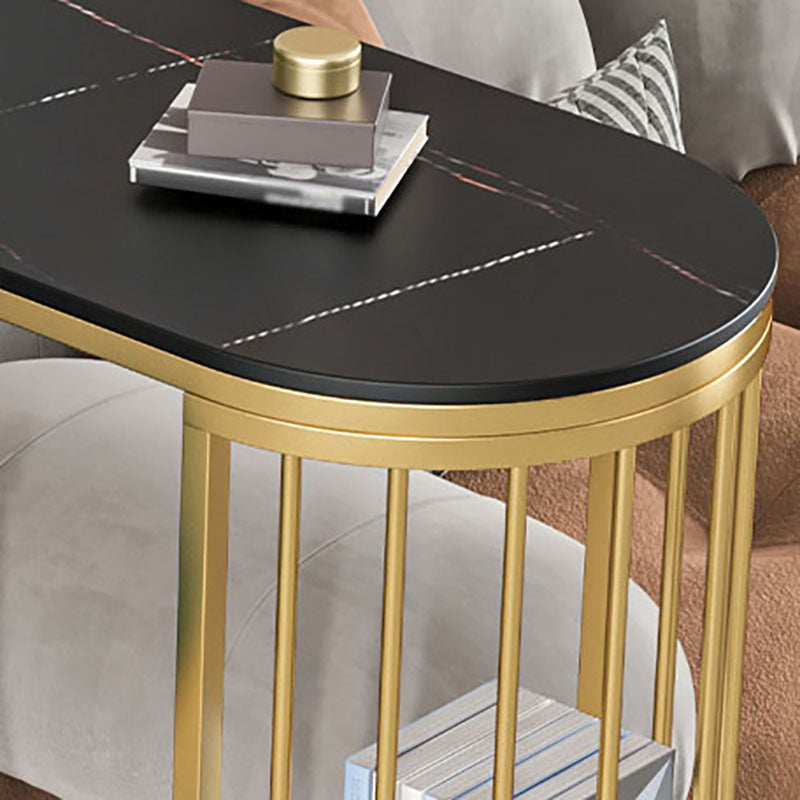 Tavolo da cocktail top in pietra glam in stile 42 pollici in metallo tavolo da base in metallo