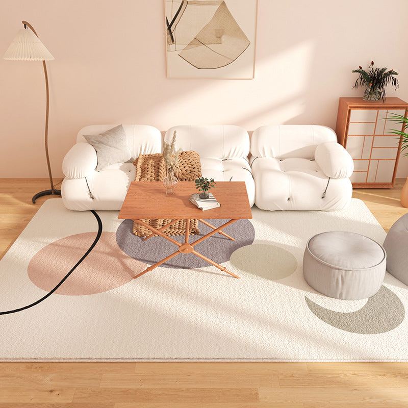 Tapis de moderne moderne blanc tapis lasable en tapis lavable pour décoration intérieure