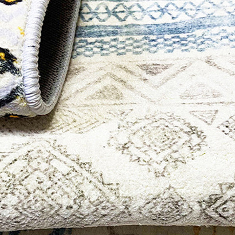 Apricot Modern Rug Polyester Stripe Indoor Rug Washable Rug for Living Room