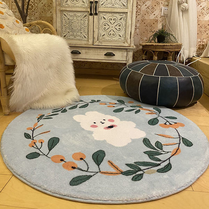 Black Bohemian Rug Polyester Graphic Rug Non-Slip Backing Rug for Drawing Room