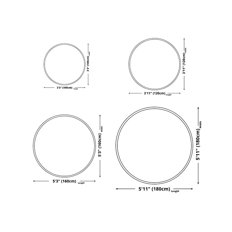 Boheemse ronde tapijt polyester tapijt vlekbestendig tapijt voor woonkamer slaapkamer