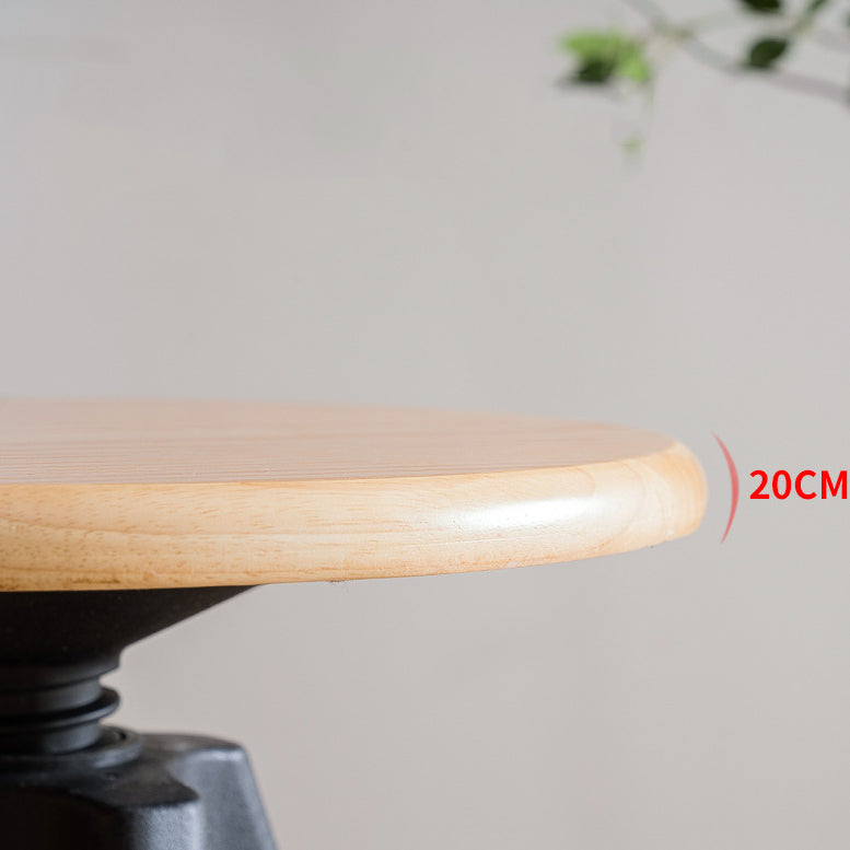 Verstellbarer, moderner Tresen-Barhocker, armloser, rückenfreier Barhocker aus Holz mit Drehgelenk