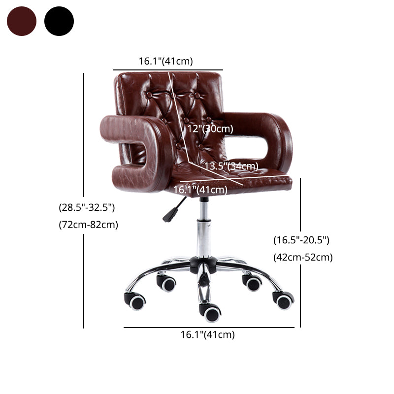 Modern Armed PU Upholstery Bar Stool Adjustable Swivel Backrest Counter Chair