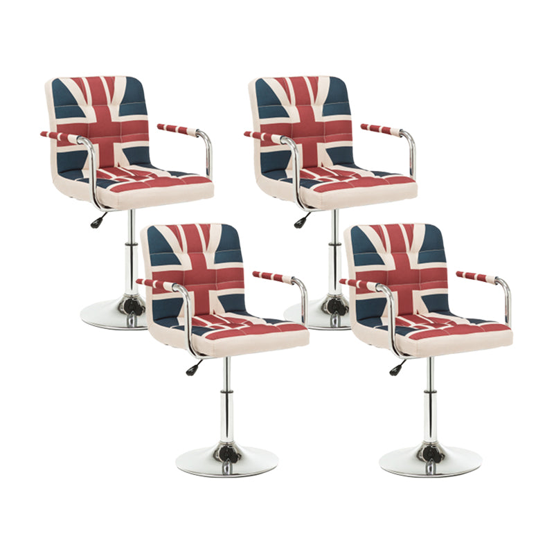 Taburete de bar con respaldo bajo de cuero moderno, taburete de mostrador de altura ajustable acolchado armado