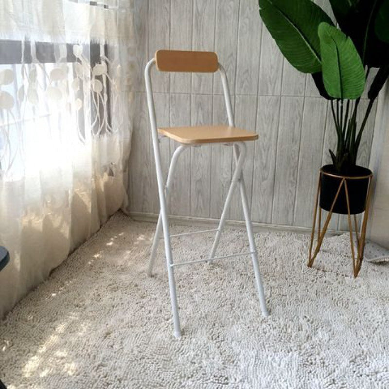 Taburete de bar simple de metal de madera interior de taburetes de mostrador plegables de estilo industrial