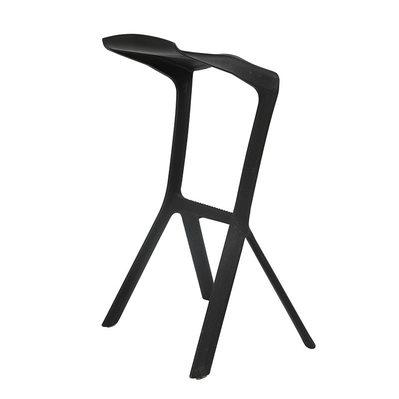 Nordic Distinctive Modelling Barstool Plastic 4 Legs Bar Stool for Living Room, Set of 4
