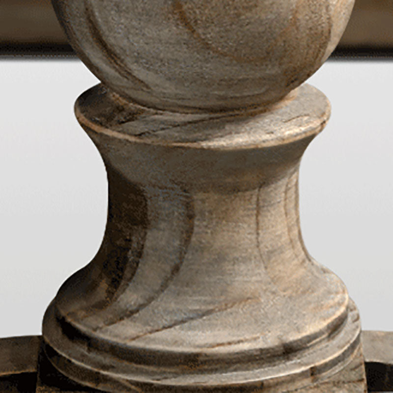 Industrial Distressed Wood Bar Table Gray Rectangle Top 41.3"H Bistro Table with Trestle