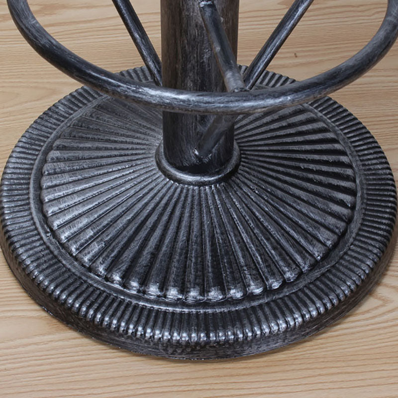 Mesa de barra de hierro negro industrial Top 41.3 "H Mesa Bistro con almacenamiento