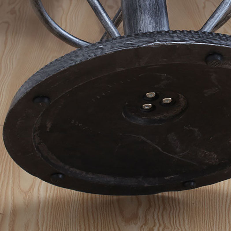 Mesa de barra de hierro negro industrial Top 41.3 "H Mesa Bistro con almacenamiento