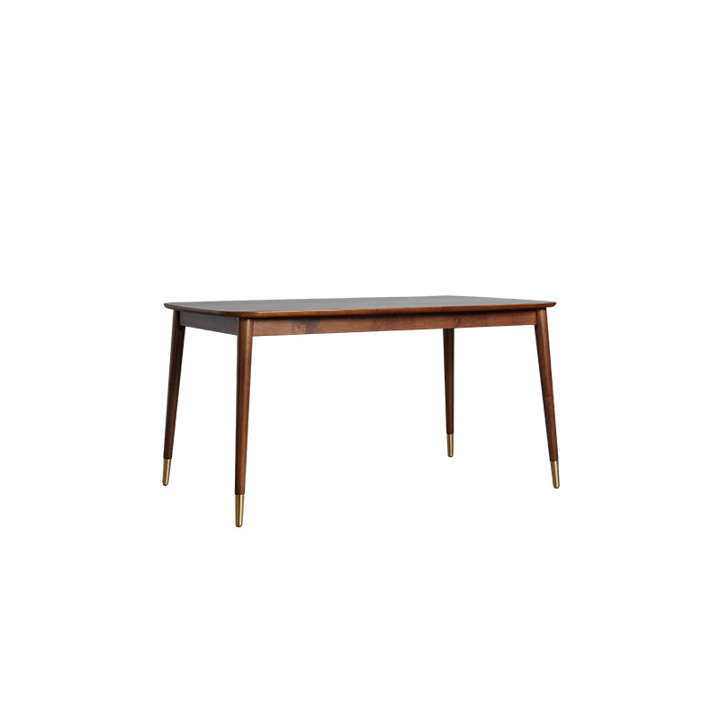 Traditionele luxe rechthoekige eettafel Rubberhouten eettafel met 4 poten