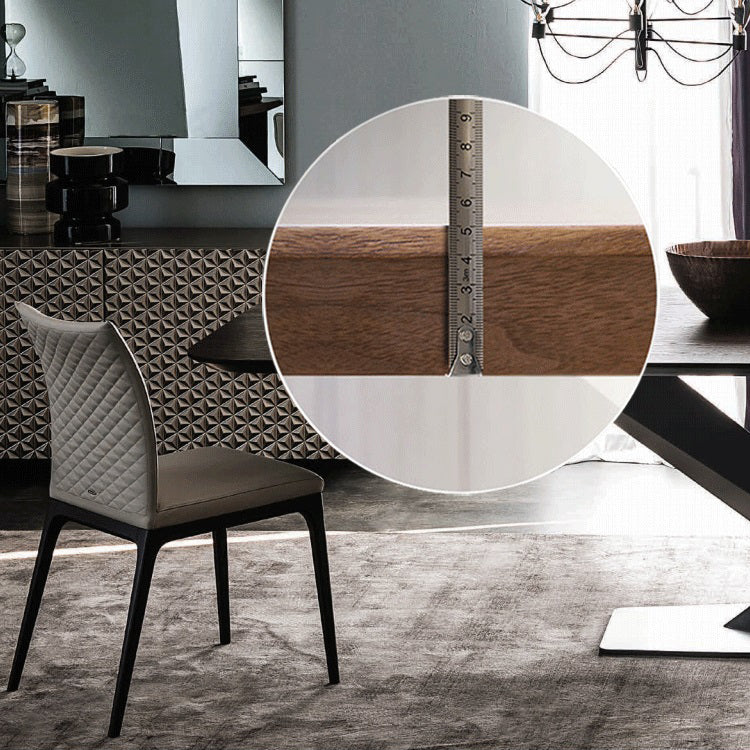 Mesa de comedor industrial de metal Mesa superior de madera maciza con base de pedestal