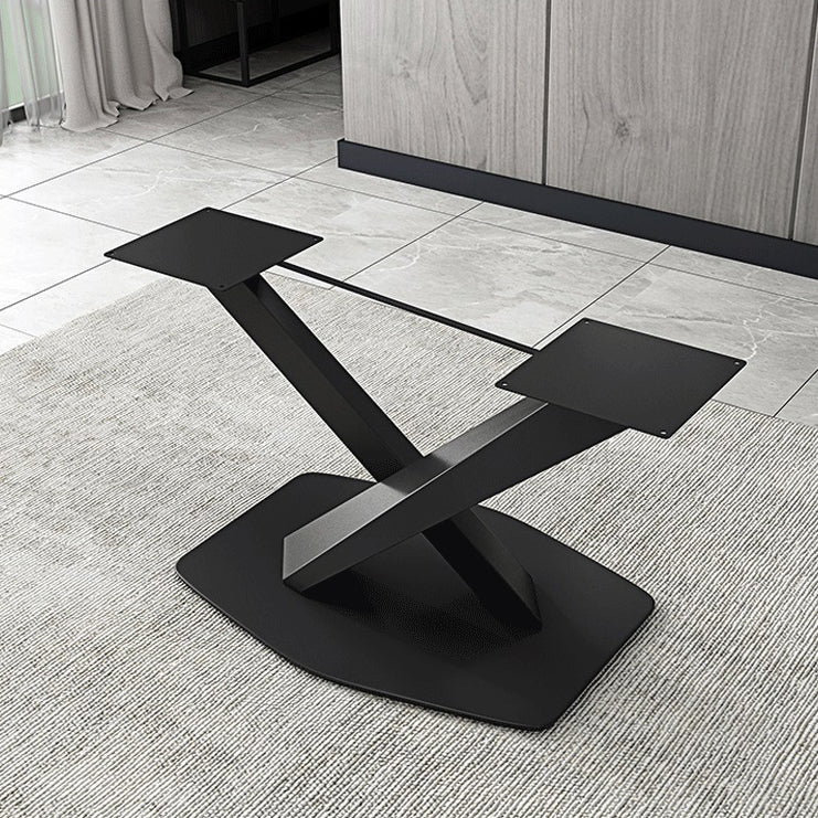 Mesa de comedor industrial de metal Mesa superior de madera maciza con base de pedestal