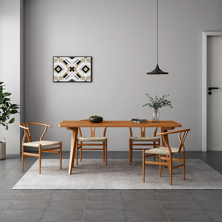 1/2/5/6 Pcs Pine Wood Modern Dining Room Set with Rectangle Table Dinette Set