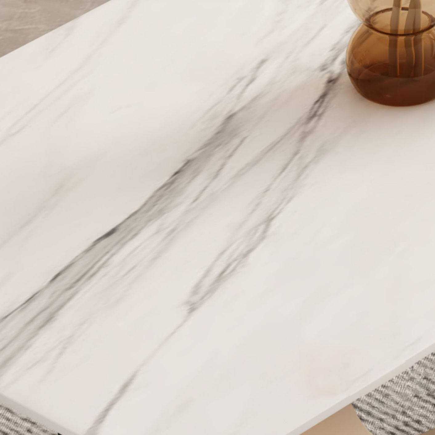 Nordic 1/3/4/6/7 Pieces Dining Set Sintered Stone Rectangle Table with Leather Chairs