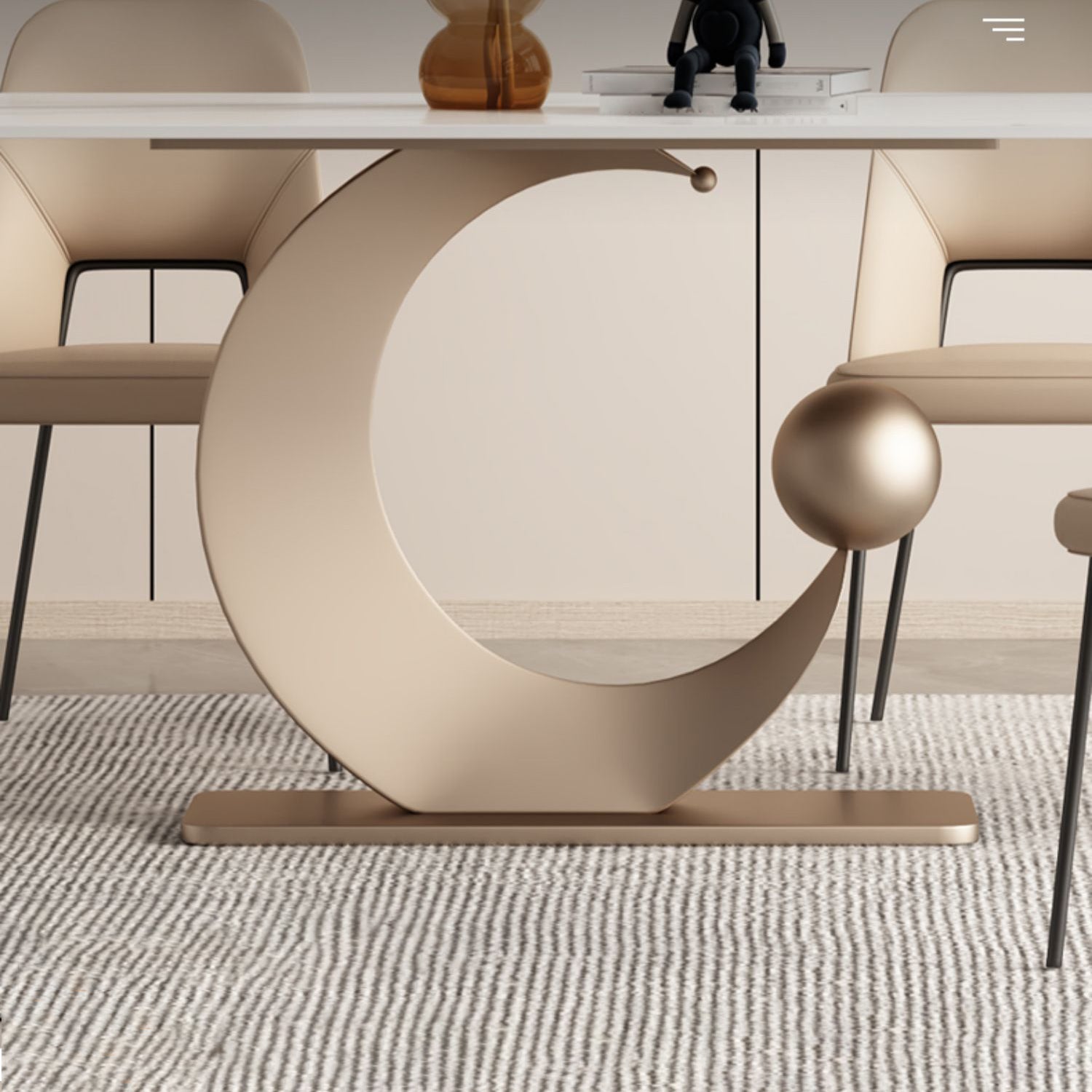 Nordic 1/3/4/6/7 Pieces Dining Set Sintered Stone Rectangle Table with Leather Chairs