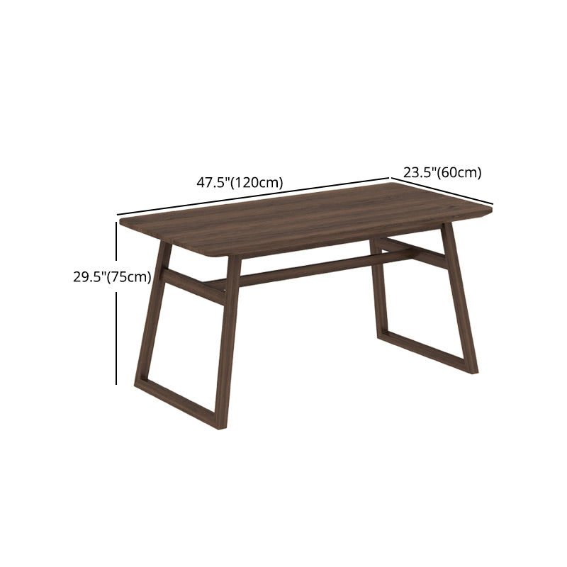 1/5/7 Pcs Ash Wood Modern Dining Set with Rectangle Table and Wooden Chairs Dinette Set