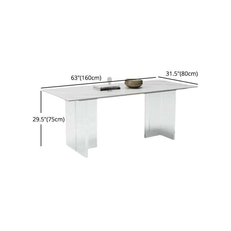 Modern 1/4/5/7 Pieces Dinette Set with Sintered Stone White Table Dining room Set