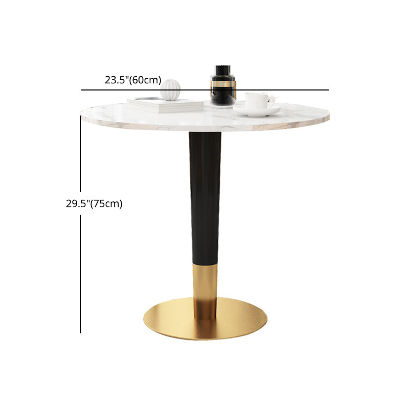 Glam 1/2/3/4/5 Pieces Round Furniture Sintered Stone Standard Height Dining Room Table Set