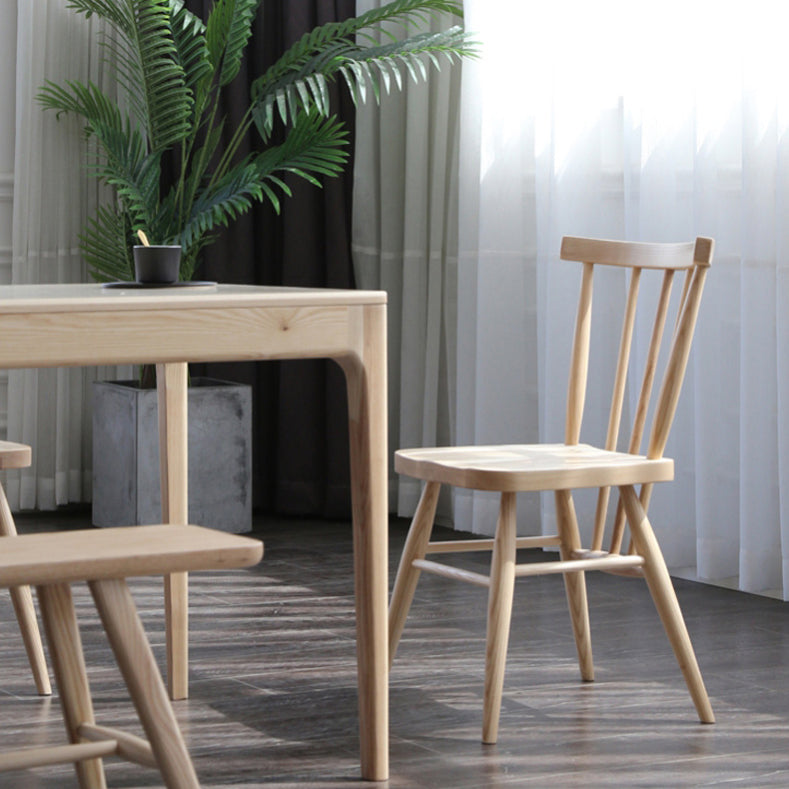 Modern 1/4/5 Pieces Dining Set Ash Wood Dining Table set with Windsor Chairs