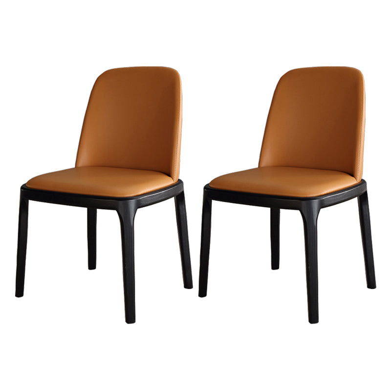 Indoor industriële zijstoel Solid Back Wood gestoffeerde eetkamerstoel
