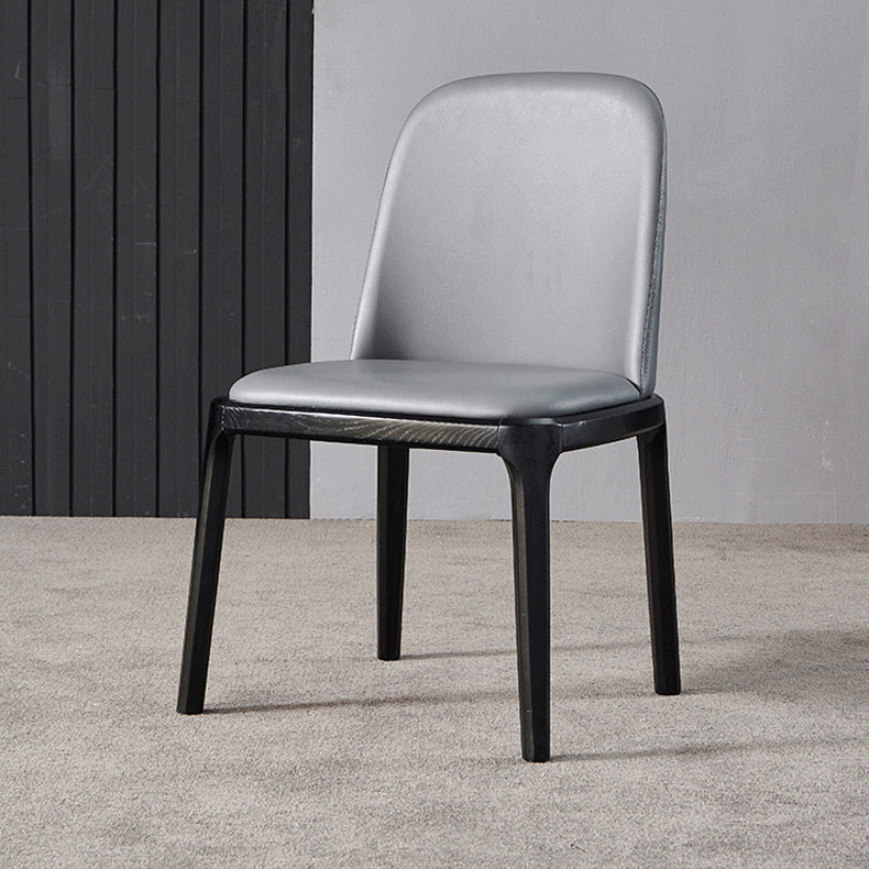 Indoor industriële zijstoel Solid Back Wood gestoffeerde eetkamerstoel
