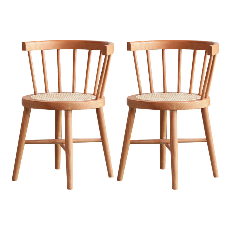 Sillas sin brazos de comedor de madera tradicional, sillas laterales traseras Windsor para uso doméstico
