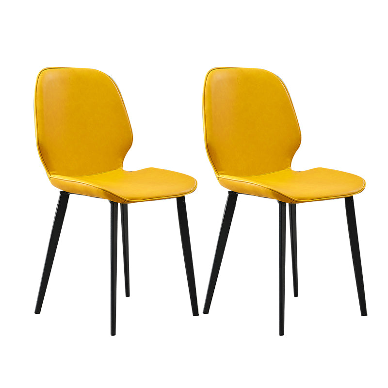 Silla de comedor de metal industrial, sillas de comedor de cuero sintético para uso en restaurantes