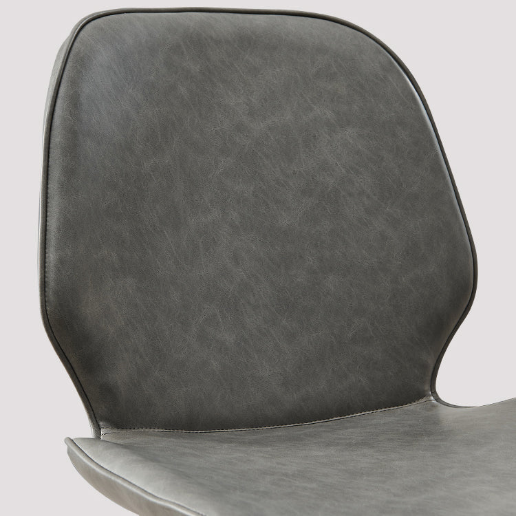 Silla de comedor de metal industrial, sillas de comedor de cuero sintético para uso en restaurantes