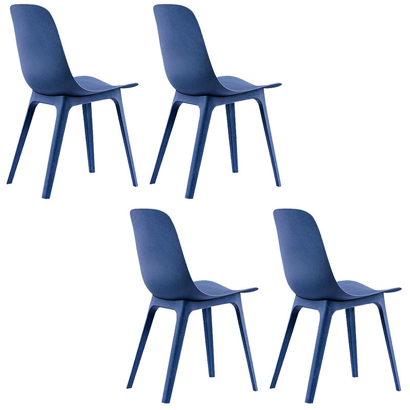 Chaise de salle à manger en plastique moderne, chaises de salle à manger sans bras pour utilisation au restaurant