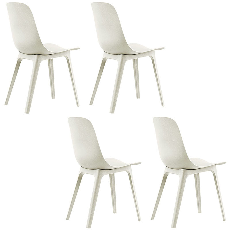 Chaise de salle à manger en plastique moderne, chaises de salle à manger sans bras pour utilisation au restaurant