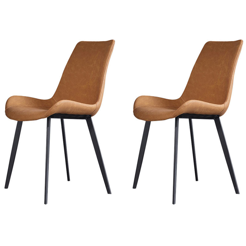 Cuir de style contemporain dinant des chaises de bras solides de cuisine de chaises