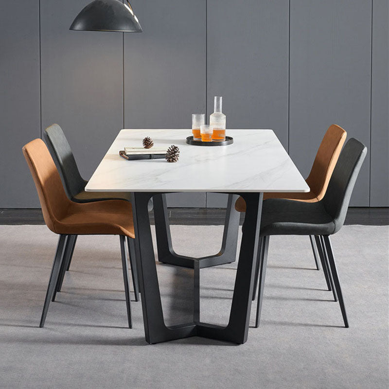 Cuir de style contemporain dinant des chaises de bras solides de cuisine de chaises